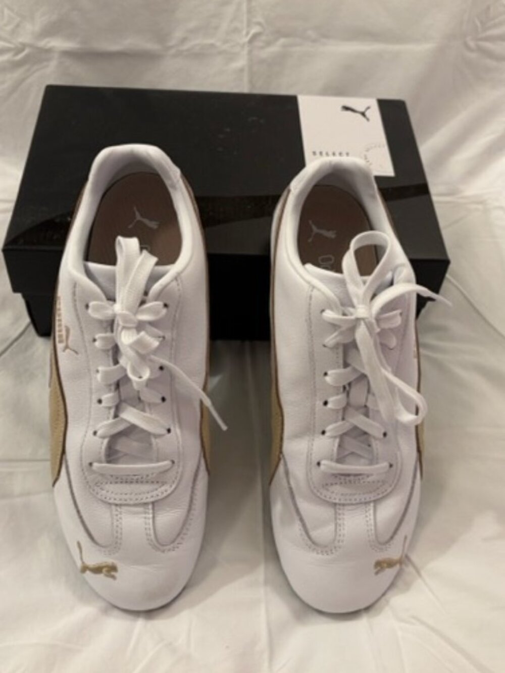 Puma Speedcat Leather White Gold 9